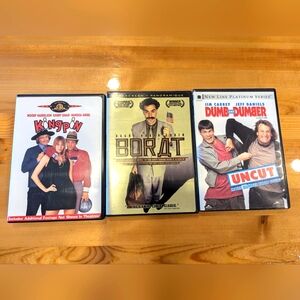 Borat, kingpin and dumb and dumber dvds bundle
